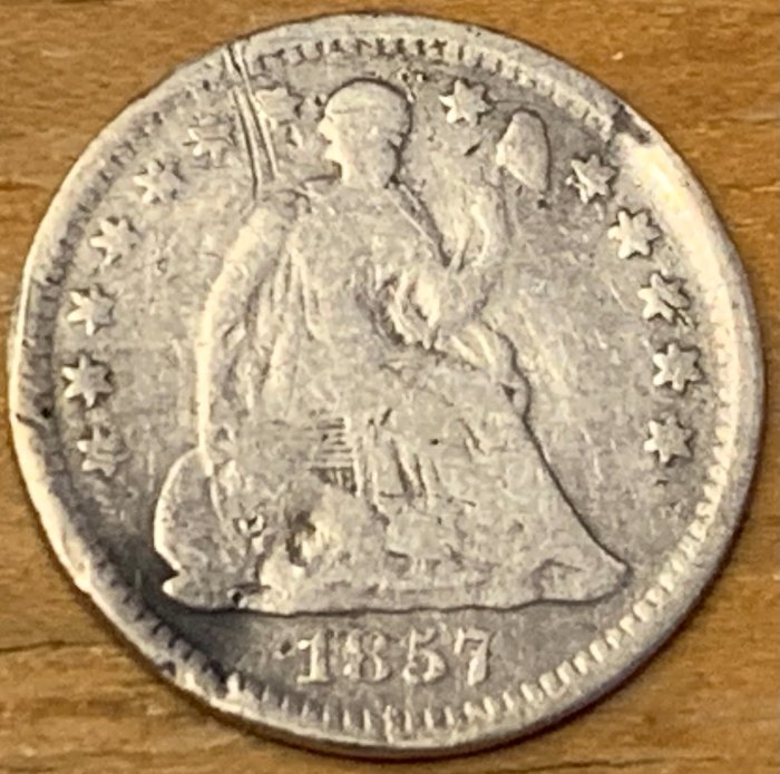 1857-P-Seated-Liberty-Half-Dime-For-Grading